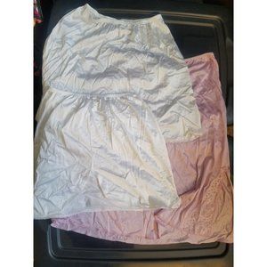 Trio of Vintage Slips Lace & Lavender